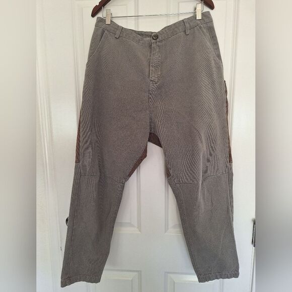 Chinism Gray Brown Linen Cotton Pant Size XXL - Picture 1 of 11